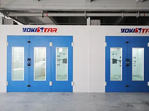 Cabine de peinture à flux vertical avec unité d’air arrière