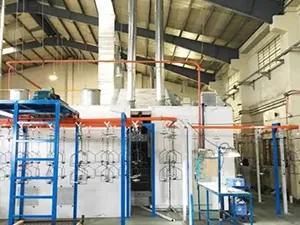 Ligne de peinture pour jantes en aluminium de motos