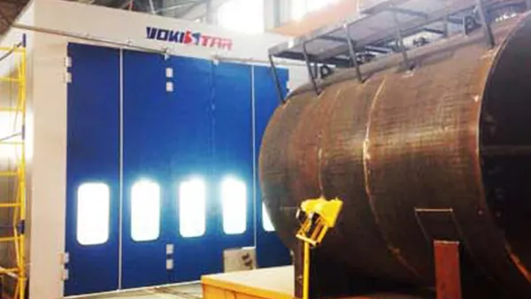 Cabine de peinture pour camions-citernes