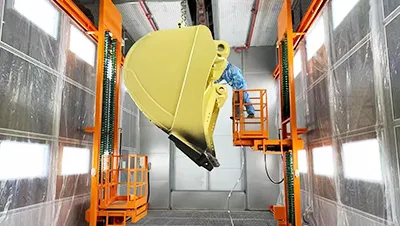 Cabine de peinture pour gros équipements