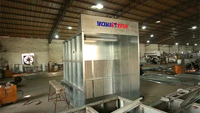 Cabine de peinture ouverte